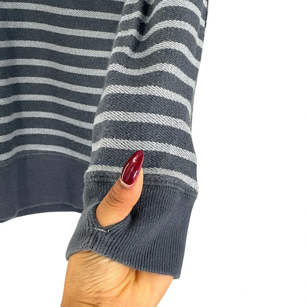 LLBean Kids Boys Striped Long Sleeve Raglan Sweatshirt‎ Size M 10-12